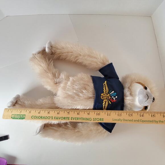Indianapolis Speedway Sloth Plush Stuffed Animal Wearing Blue T-Shirt 15" FOCO - Picture 8 of 15